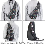 G4Free Sling Bags Men Shoulder Backpack Small Cross Body Chest Sling Backpack (Black) - Image 6